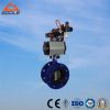 pneumatic soft seal flanged butterfly valve